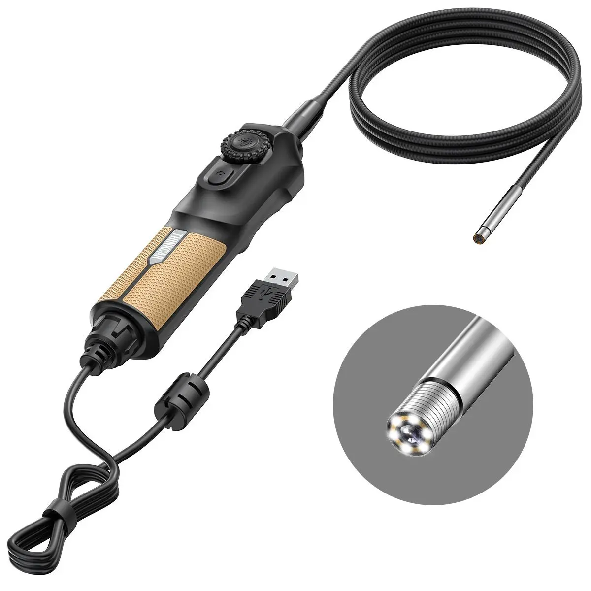 【summerfinds】THINKCAR USB 720p 6 Adjustable Brightness LED Light Endoscope Compatiable with Thinkscan689bt  Thinkscan672 Obd2 Scanner