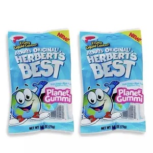 2 Packs Herberts Best Planet Gummi - 2.6oz each Fruity Liquid Center Snack Gummy Candy gummies funny snacks candies sweet bonbon Sugar Chewy