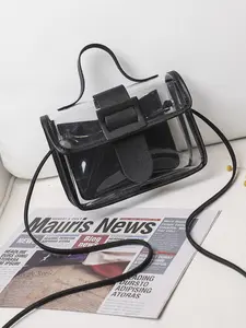 Women's Transparent PVC Jelly Bag, Casual Summer Shoulder Crossbody Handbag, Fashionable Small Purse for Makeup & Shopping, Casual Crossbody Bags, Clear Bag