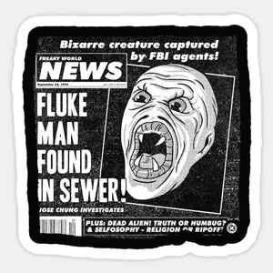 Freaky World News Sticker – Weird Odd News Inspired Meme Vinyl Decal HG0