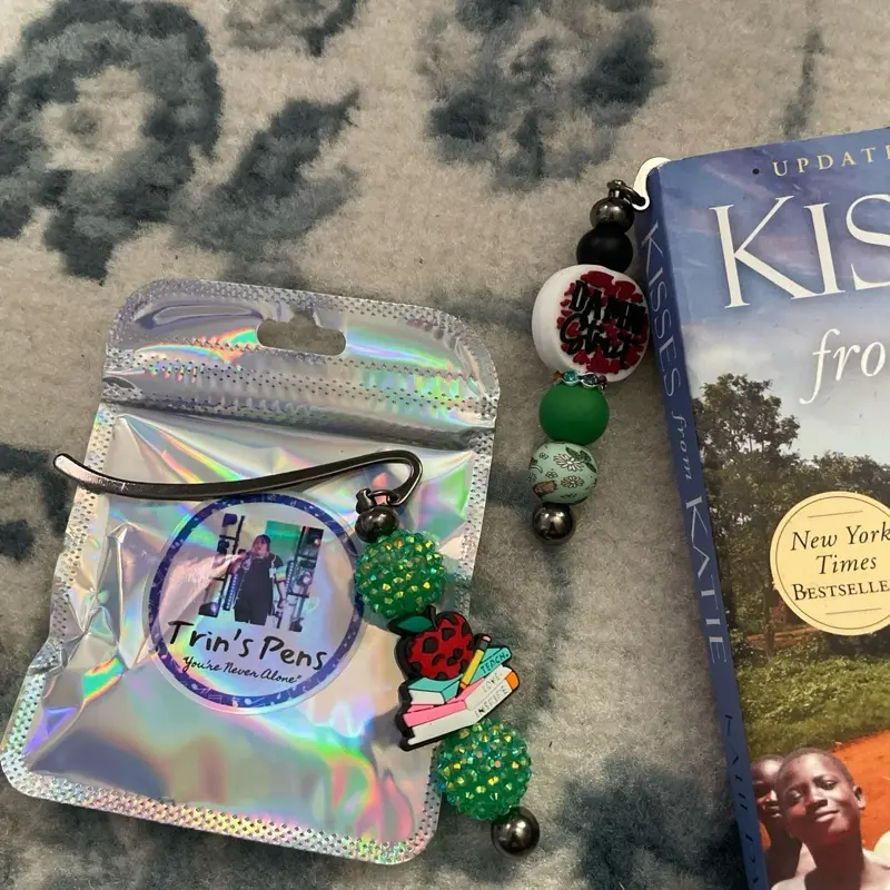 Trin's Pens Bookmarks with Colorful Beads and Holographic Packaging - Bookmarks!