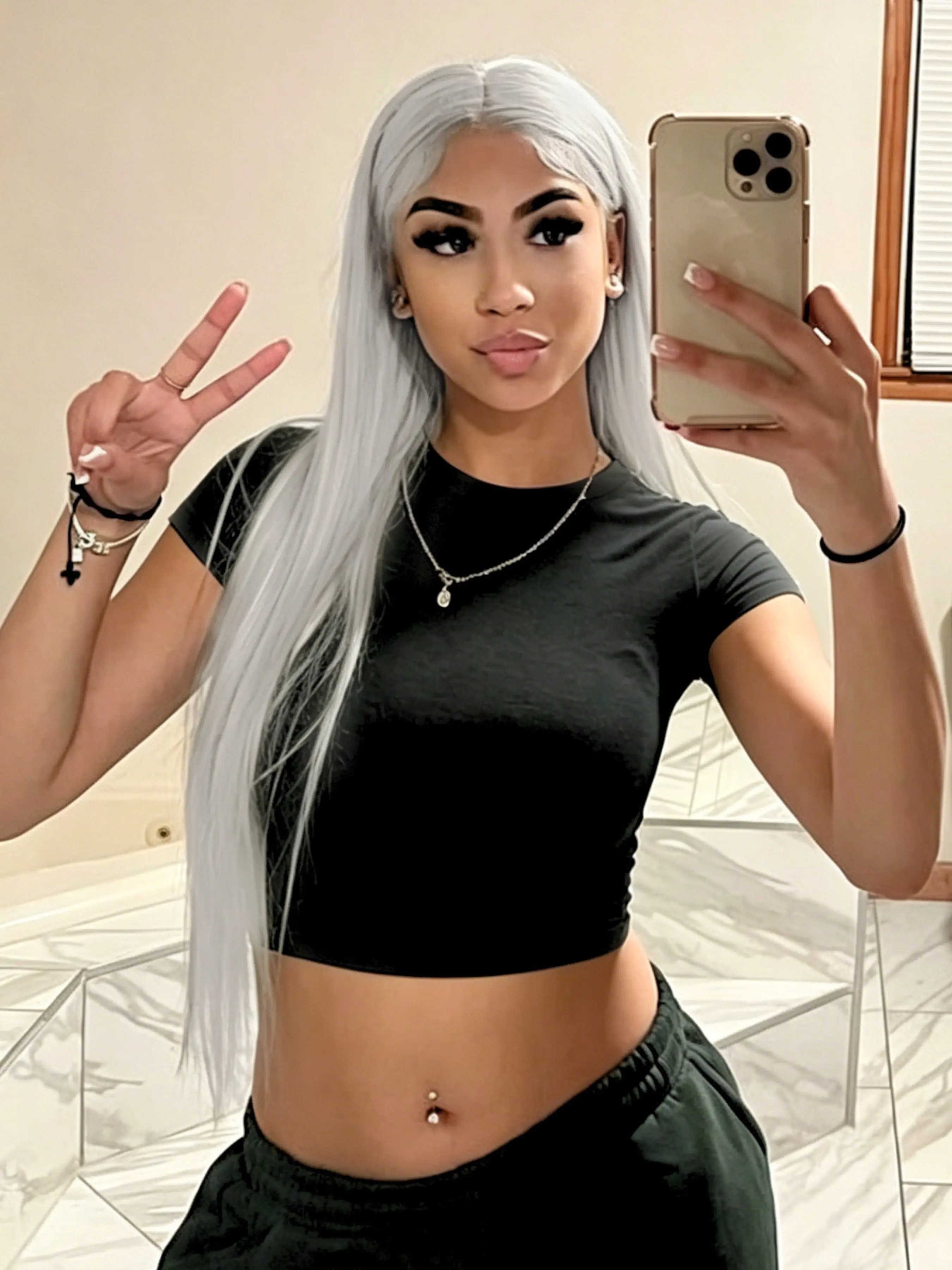 Silver Silky Straight Wig, 13x4 Lace Front, Natural Hairline, HD Transparent Lace, Soft Synthetic Fiber, Free Part, 28 Inches, All Seasons, Synthetic Lace Wigs