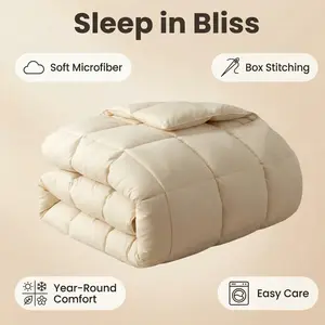 Cosybay Bedding Comforter Duvet Insert, Quilted Comforter with Corner Tabs, Box Stitched Down Alternative Comforters Queen Size/Full/Twin Size Valentine's Day gift