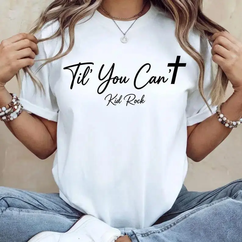 Men's 'Til You Can't' Vintage Graphic T-Shirt, Double-Stitched Cotton Top, Unisex Short Sleeve Round Neck Casual Club & Streetwear, Tops, Short Sleeves, All Seasons, Basic, Unisex Cut, Graphic Print, Retro Rock, Chic, Classic, Crew Neck, Do Not Bleach, Sh