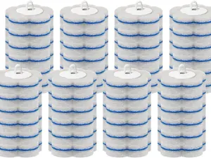 48 Count Disposable Toilet Brush Refill Pads, Disposable Toilet Bowl Wand Refills, Toilet Cleaning Refills, Toilet Scrubber Refills, Brush Head Replacement