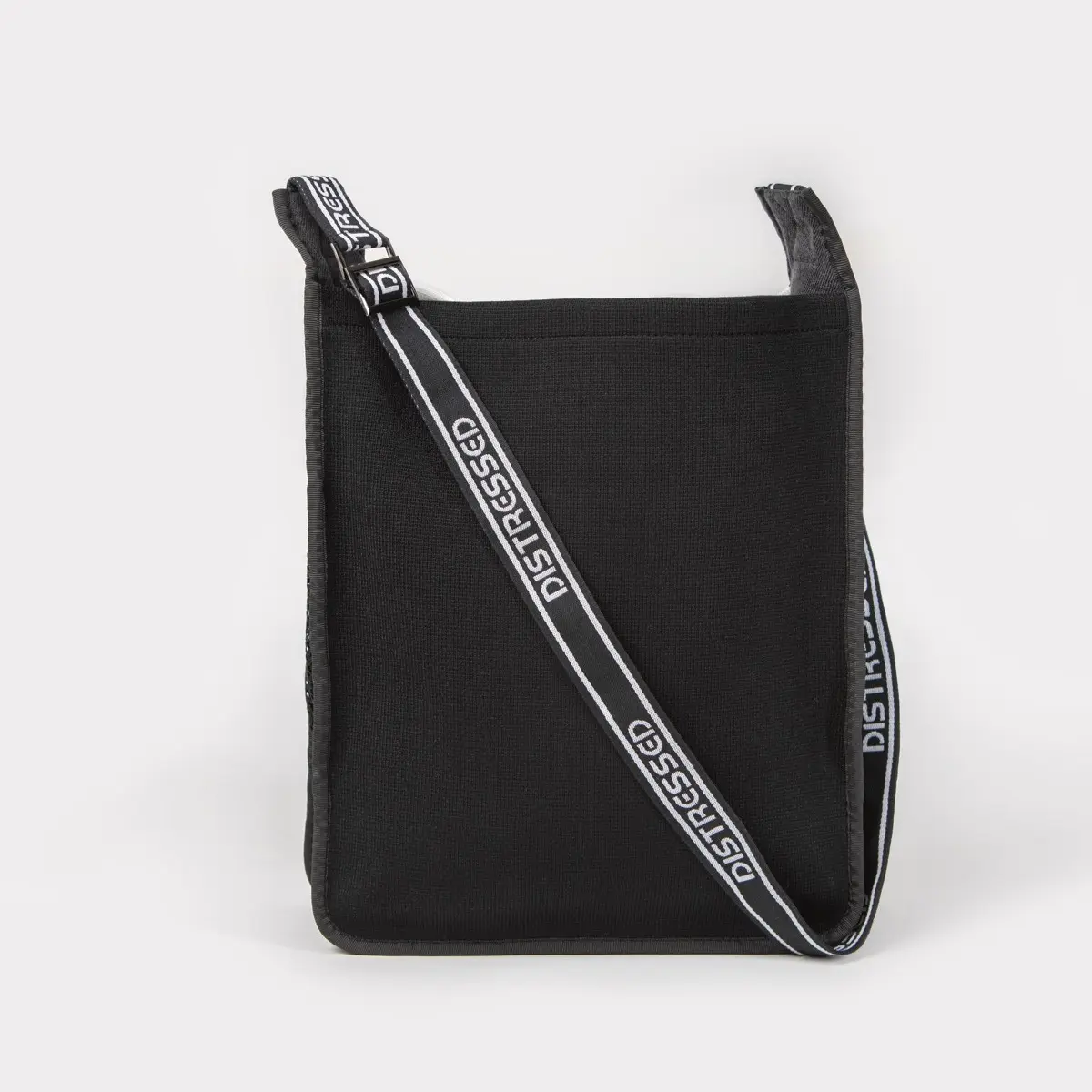 Color block, black & white messenger bag