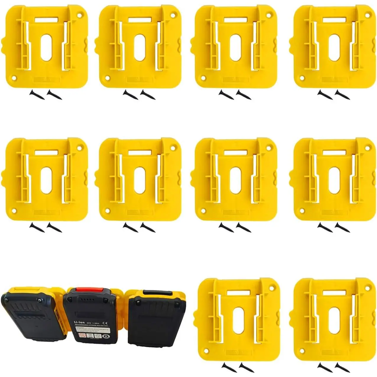 10Packs  Holders Mount Fit for  20V 60V  DCB200 DCB201 DCB202 DCB203 DCB204 DCB205 DCB206 DCB208