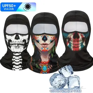 1pc Balaclava Face Mask Clown Ghost Skull Mask, Breathable Windproof, UV Sun Dust Protective Full Face Cover For Summer Sprin