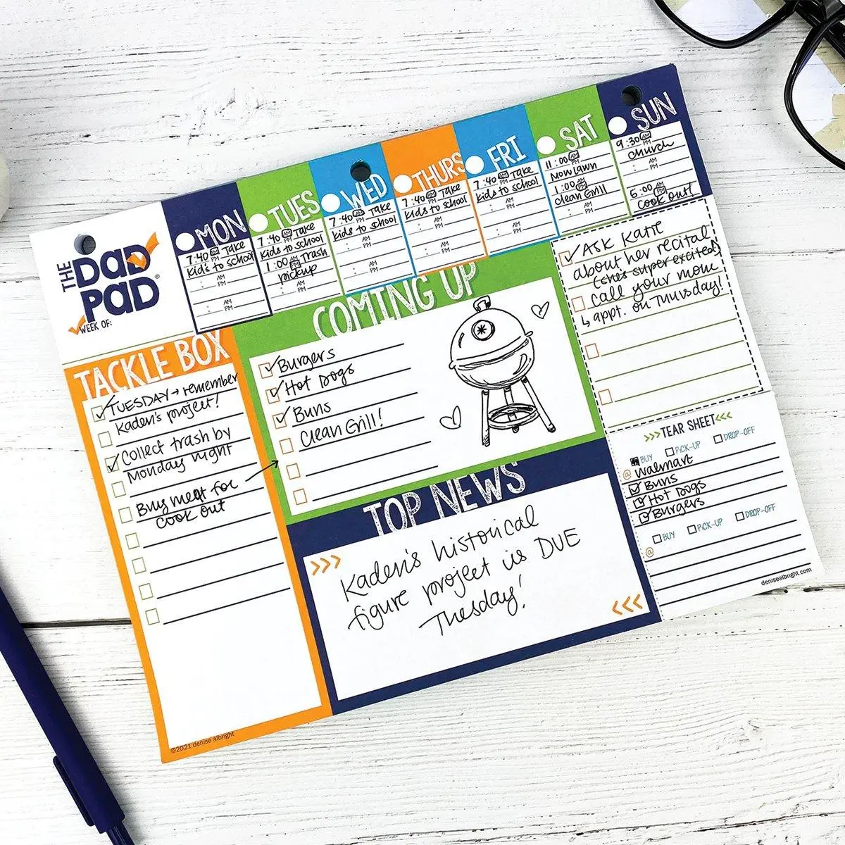 Dad Pad® Weekly Planner Pad - Office Supplies work planner Dad Pad® Weekly Planner Pad - Office Supplies work planner