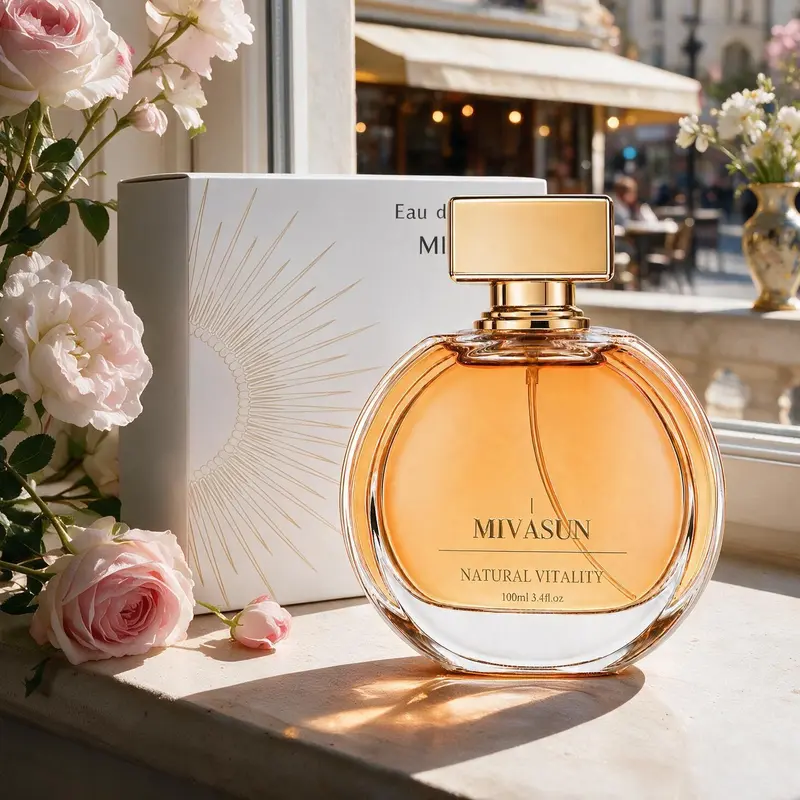 [MIVASUN] Natural Vitality EDP Women's Perfume (3.4 fl oz/100ml) - Aromatic Floral Fruity Scent with Rich Jasmine & Rose, Long-Lasting, Feminine Sophisticated, for Mature Women, Everyday Wear & Romantic Evenings, High-End Gift