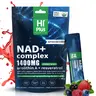 HiPlus NAD+ Complex 1400mg Berry Flavor Liposomal Drink - Extra Strength NMN Alternative Antioxidant Dietary Supplement for Adults, with Resveratrol, CoQ10, PQQ + ALA Blend, Cell Regenerator, 20-Pack Selfcare