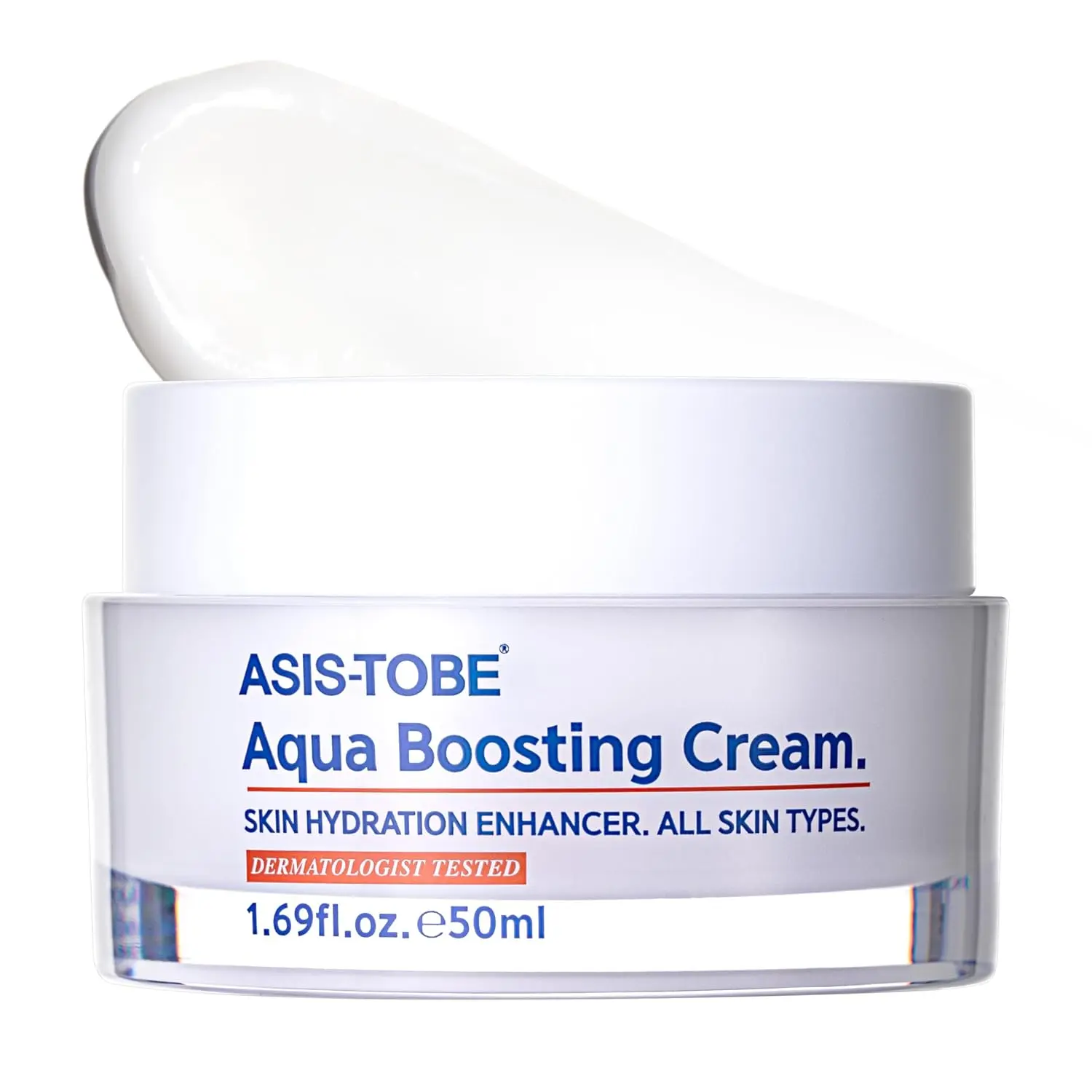 ASIS-TOBE Aqua Boosting Cream – Deep Hydration and Skin Barrier Repair - Korean Lightweight Face Moisturizer with Hyaluronic Acid, Niacinamide and Squalane, 1.69 oz, Korean Skin Care
