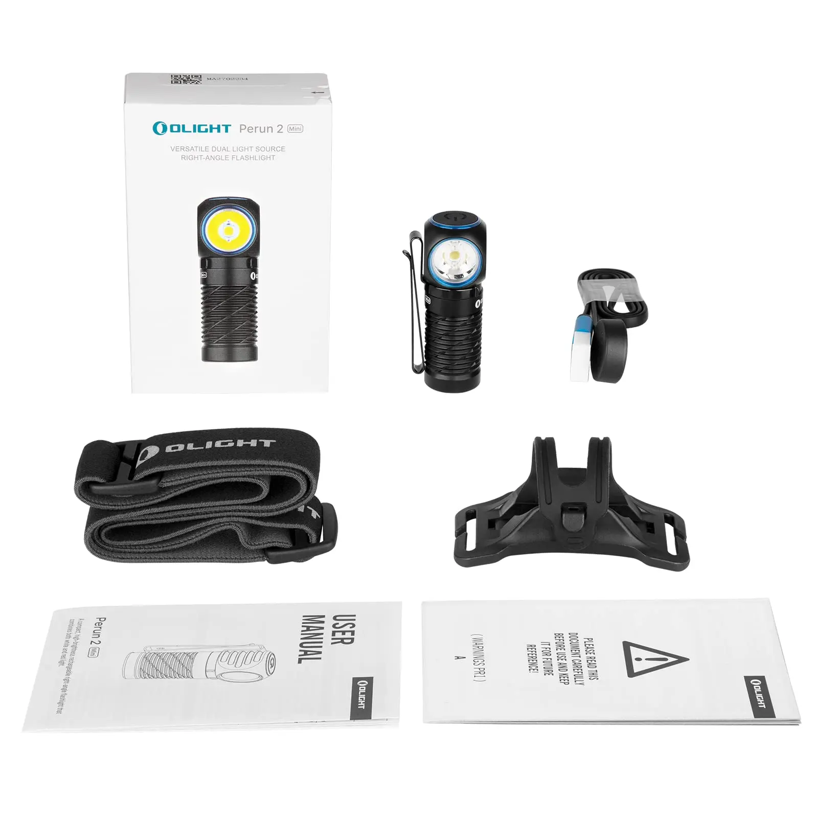 OLIGHT Perun 2 Mini 1100 Lumens Rechargeable Headlamp, Right Angle Flashlight with Headband for Camping, Running, Outdoor