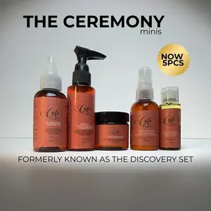 The Ceremony (formerly The Discovery Set) for Growth and Length Retention Travel Minis now 5pcs Repair Hair Set Hair Thickening Conditioner Haircare