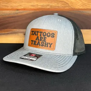 Tattoos Are Trashy Leather Patch Hat - Unisex
