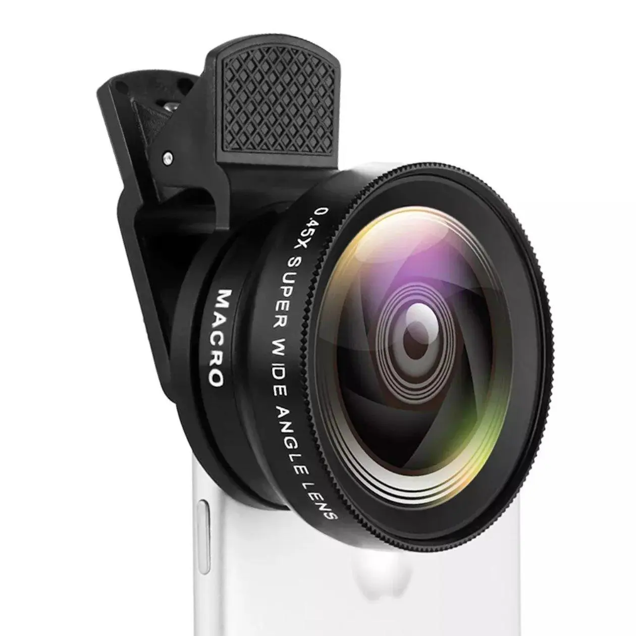 Super Wide Angle & 12.5x Macro Lens, 2-in-1 Clip-On Camera Lens Kit, Universal Phone Lens for iPhone and Android Smartphones, Mobile Camera Accessories