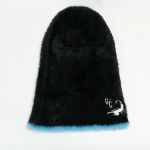La Lechuza Fuzzy Premium Fashion Balaclava Ski Mask Made in France OS with Scorpion Embroidery