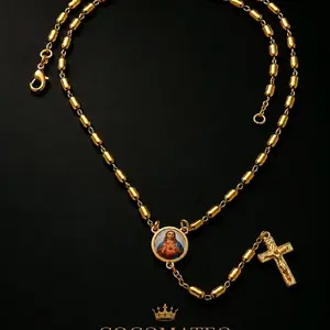 Rosario oro laminado