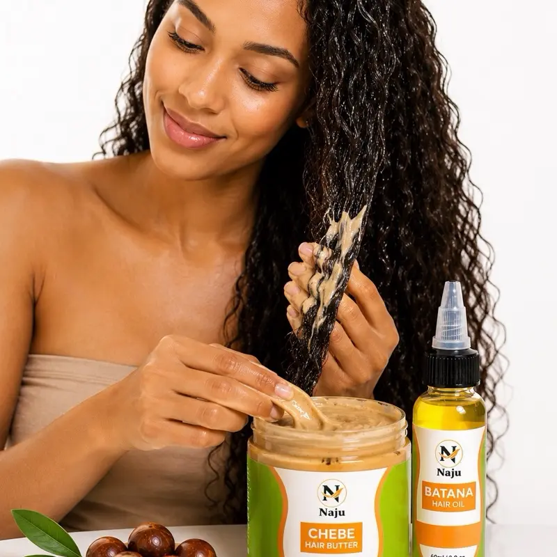 Batana Oil & Chebe Butter Hair Growth Set - Moisturizes, Strengthens Strands, Reduces Breakage