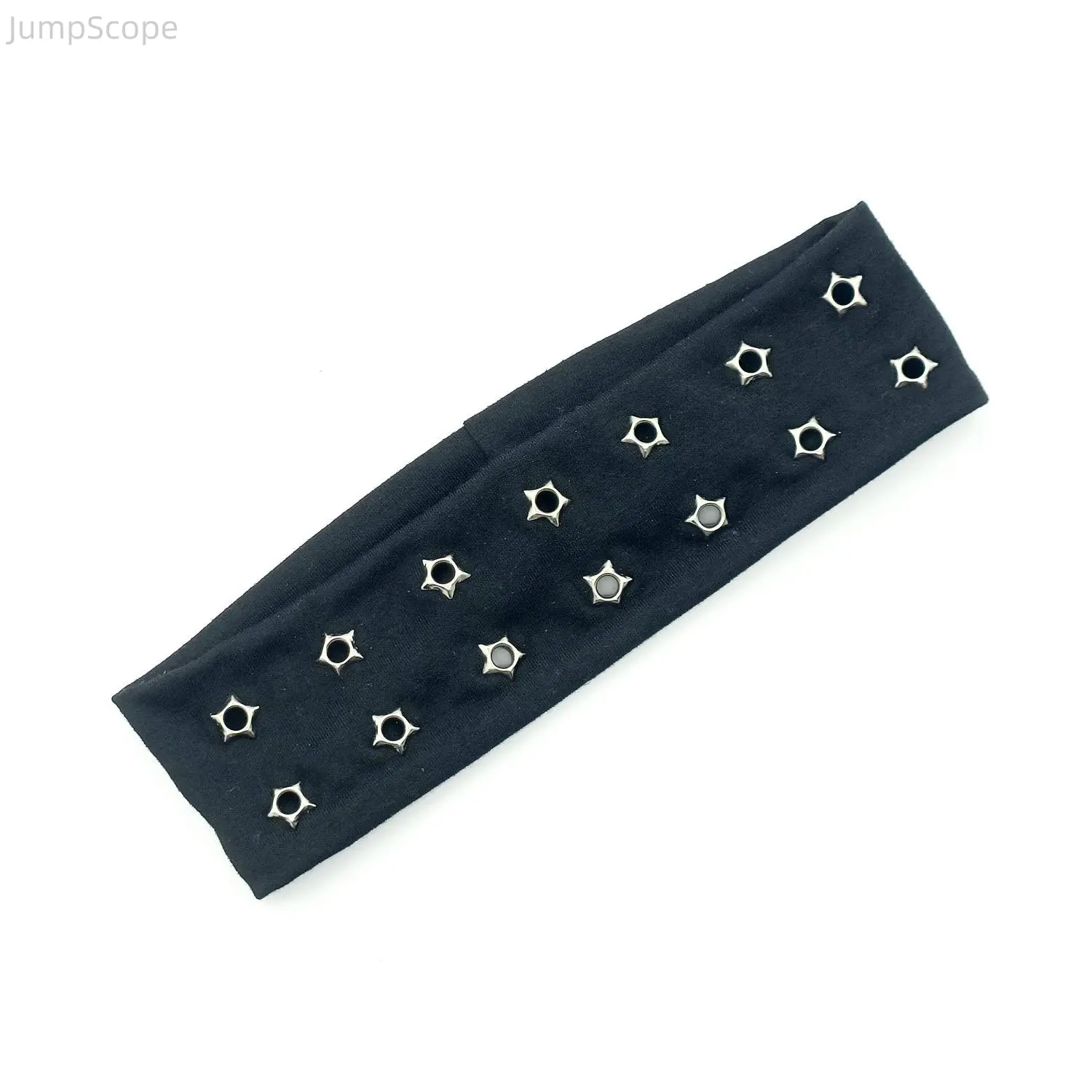 Gothic Punk Headband with Star Eyelets, Stretchy Fabric Hair Band for Women, Elastic Fashion Sweatband for Sports & Gym Wear, Fashion Headband, Gym Headband