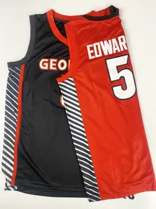 College Basketball #5 Gifts for Christmas New Year Embroidery S~XXL Black Red Gray Sport Jersey