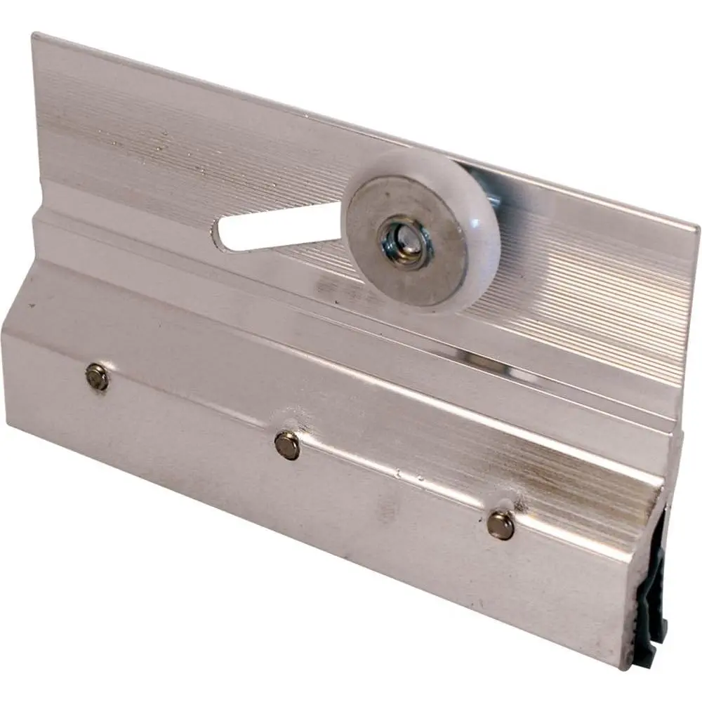Prime-Line M 6053 Frameless Shower Door Top Bracket Roller Assembly, 3/4 In. Round Plastic Wheel, Ball Bearings, Extruded Aluminum, Bright Finish, Chrome(2 Pack)