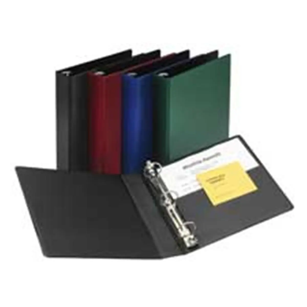 212 MAIN Gap-Free Vinyl Cover Binder - 1in Capacity, 11in x 8.50in Standard Size, Back-Mounted Rings, Pockets, Binder Panels, Lie Flat Design, Sheet Protectors Compatible, Elegant Look, Durable Protection - Office Stationery Accessory, Organize, Gap-Free