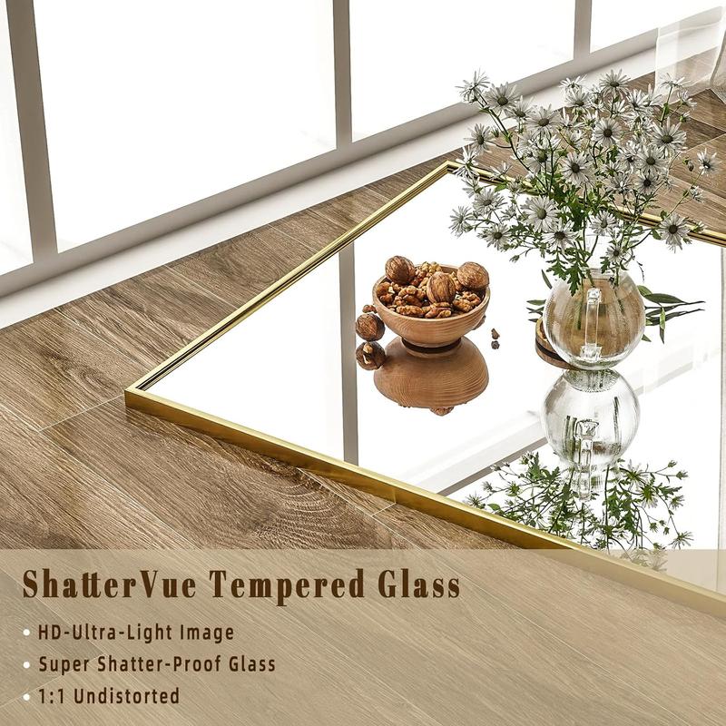 77"x38" Rectangle Full  Floor Mirrors, Full Length Mirror Hanging or Leaning,  Alloy Frame Wall Mirror for Bedroom, Dressing Room,