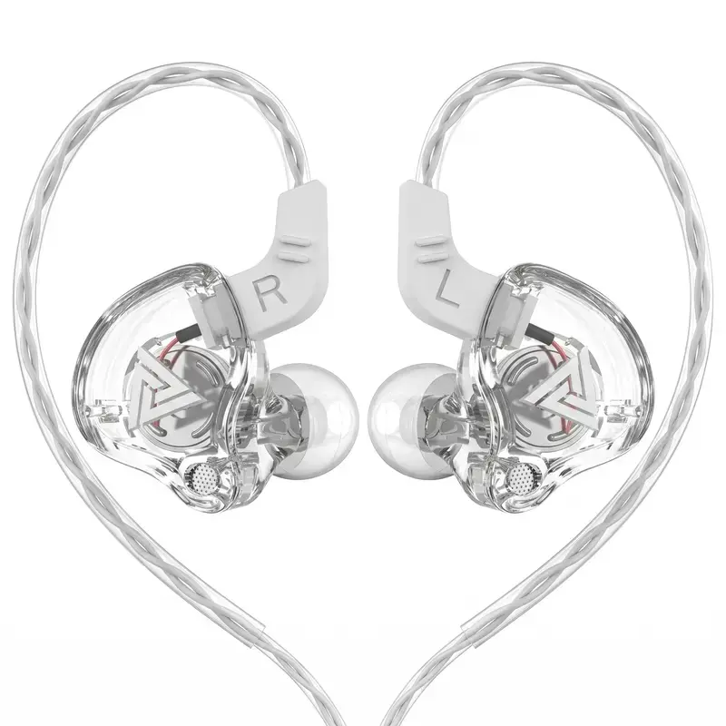 QKZ AK6 Noise Cancelling Wired In-Ear Headset, 3.5mm Wire-Controlled Earphones with Mic, HiFi Stereo Sound Earbuds for Running, Mobile Gaming