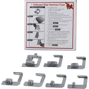 Rolled Hemmer Presser Foot for Sewing Machine 7pcs in 1 Set