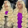 BB Face Blonde 613 Wig Body Wave Lace Front Wigs 180% Density Human Hair 40 Inch 13x6 HD Lace Front Wigs Pre Plucked HD Lace Wigs For Women