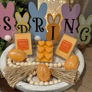 Dreamy ORANGE DREAMSICLE CREAM Wax Melts Soy Wax Orange Strong Scent Vegan Pet Friendly Spring Decor