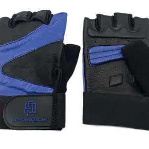 BUFF AMERICAN Weight Lifting Gloves with Cushioned Suede Leather Palms, Designed for Strength and Comfort