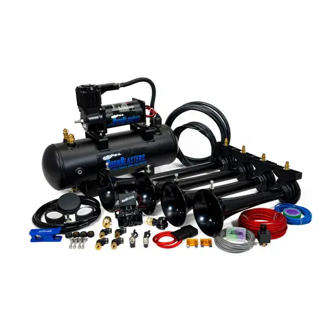 HornBlasters Conductor's Special 228H Train Horn Upgrade Kit for Car & Smart Cars, 12V DC, 2-gal 150 PSI Compact Vehicle-Mounted Accessory, Pre-Assembled Pre-Wired Tank Saves Setup Time, ABS Fiberglass Build, Loud Honks