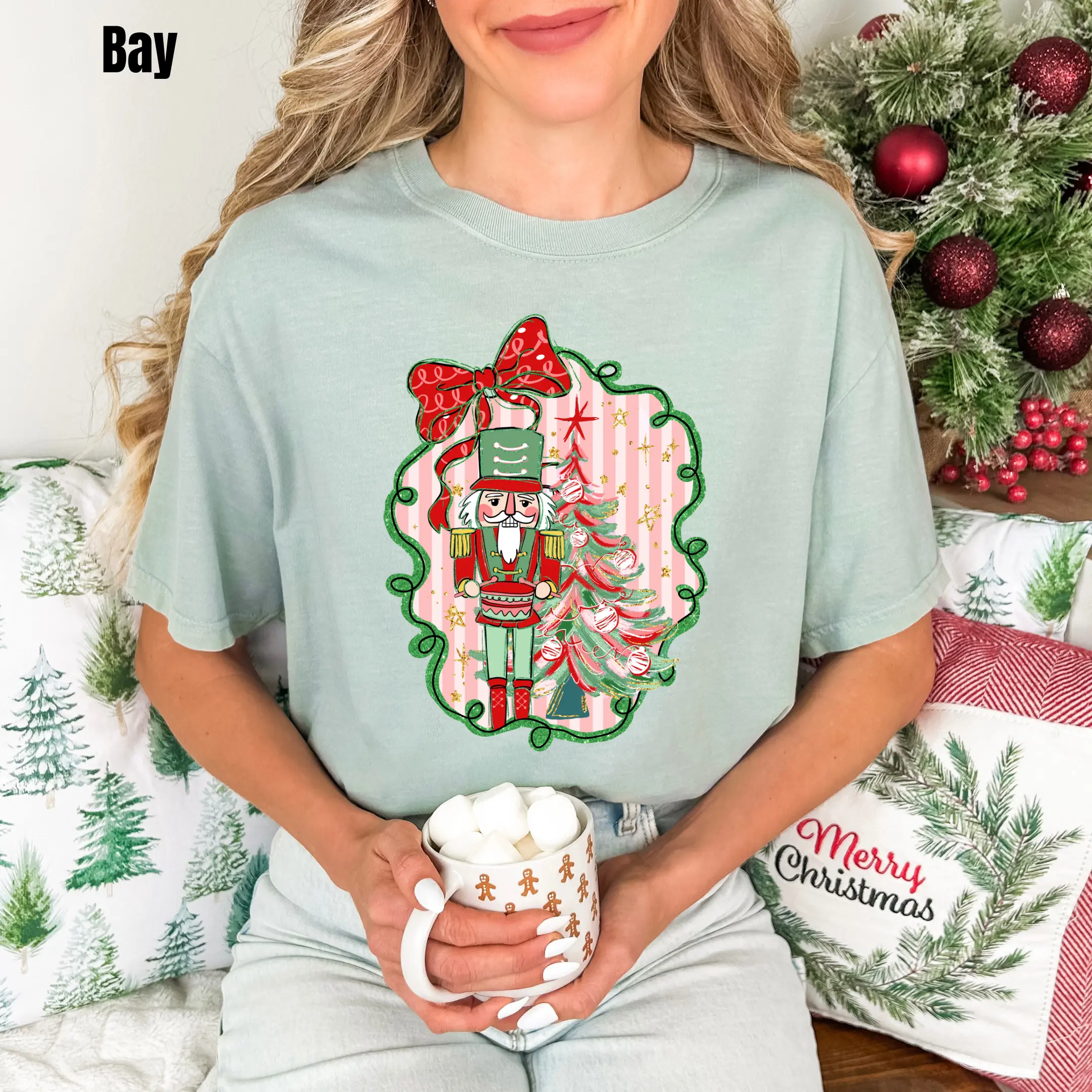 Green & Red Nutcracker Comfort Colors T-Shirt 'NLB'
