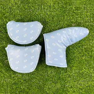 Golf Club Head Covers, Protective Sleeve, Drive PU Waterproof Material, Better Protection, Blue Utility, Simple Style, Golf Accessories