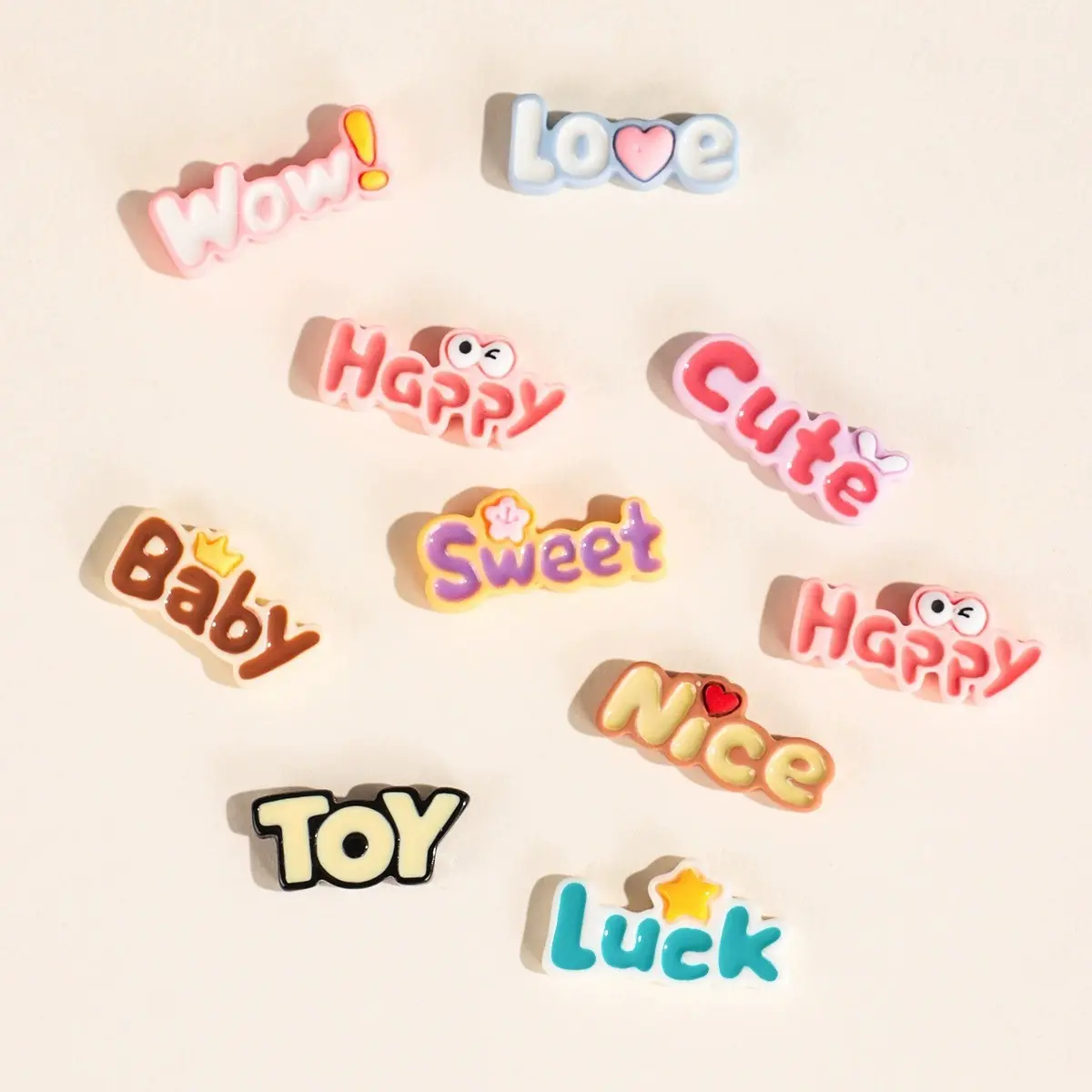 5/10Pcs Mixed Creative English Alphabet Letter Charms, Random Styles DIY Letter Decorative Plates for Jewelry Making, Necklace, Earrings, Shoe Charms, Phone Case, Hair Accessories, Fridge Magnets, Clothing Embellishments