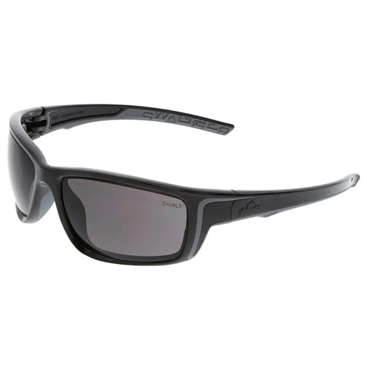 MCR Safety Swagger SR4 Safety Glasses with Black Frame and Gray MAX6 Anti-Fog Lens, Safety Equipment, Athletic Design