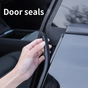 Car Door Seal Strip, Metal Core, No Glue Needed, Elastic Rubber, B Pillar Design, 2 Per Side, Excellent Sealing Performance