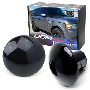 iJDMTOY Smoked Lens White Full LED Front Side Marker Blinker Light Kit For 2003-2012 Land Rover Range Rover L322, Powered by 12-SMD LED