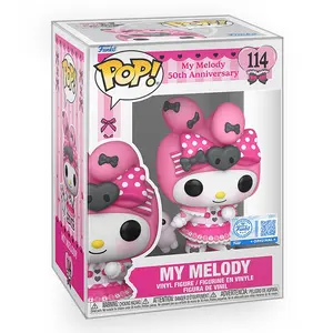 Funko POP Sanrio - My Melody holding Pipi (50th Anniversary) Vinyl Figure with Epic Collectibles Premium Box Protector Included