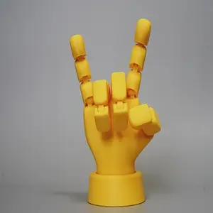 Adjustable Jointed Hand Statue, Rock Gesture Sculpture, Desktop Decor, Home Office Jewelry Display, Artistic Room Decoration, 3D Printed Gift