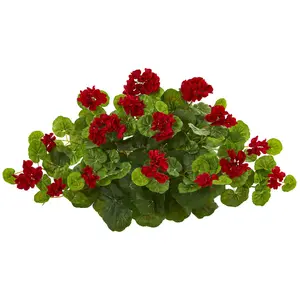 24in.  Geranium Artificial Ledge Plant