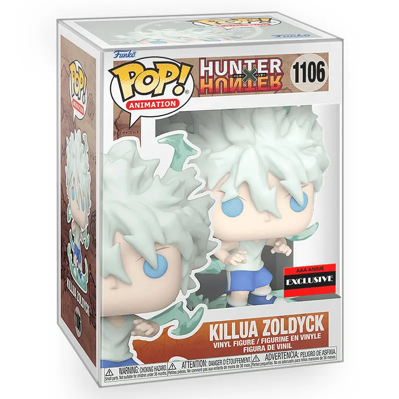 Funko POP Anime: Hunter x Hunter (HxH) - Killua Zoldyck Godspeed Vinyl Figure with Epic Collectibles Premium Box Protector Included