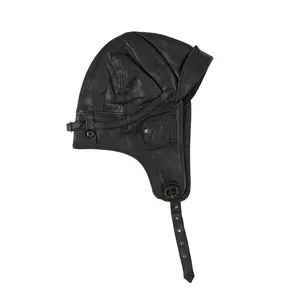 Mil-Tec Black Leather Aviation Helmet Mil-Tec Black Leather Aviation Helmet