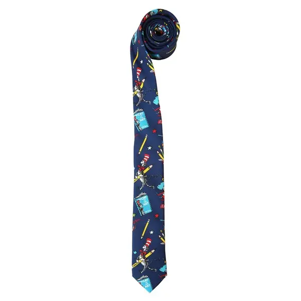 Dr. Seuss Reading Pattern Necktie for Adults