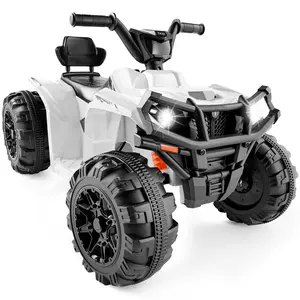 Best Choice Products 12V Kids Ride-On ATV Quad w/ Bluetooth, 2.4mph Max, Treaded Tires, LED Lights, Radio