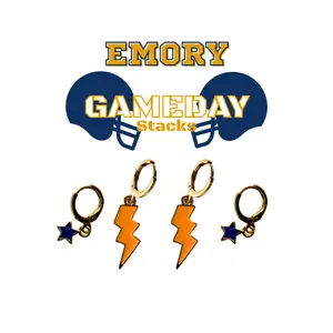 Emory Classic Gameday Earring Stack for Eagles Game Day