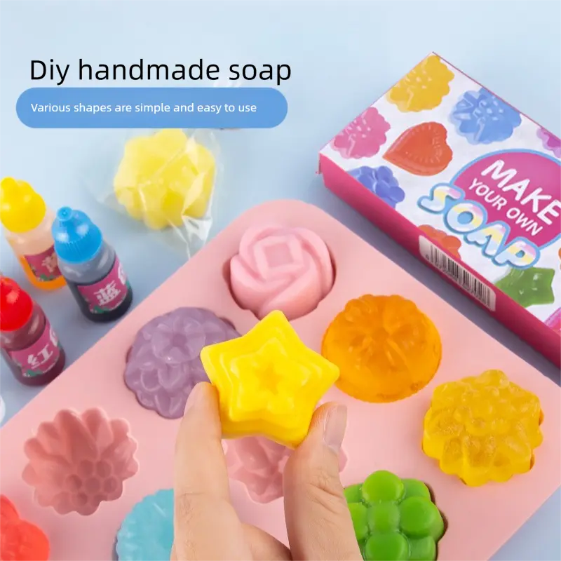 Banbanda DIY Handmade Soap Mould, 3+ Years Old Kids' Creative Craft Toy, 9x7x1in Tool That Enhances Parent-Child Bond, Inspires Creativity, Birthday Gift for Soap Making Activities, 3 And Up