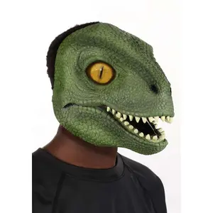Green Dinosaur Costume Mouth Mover Mask
